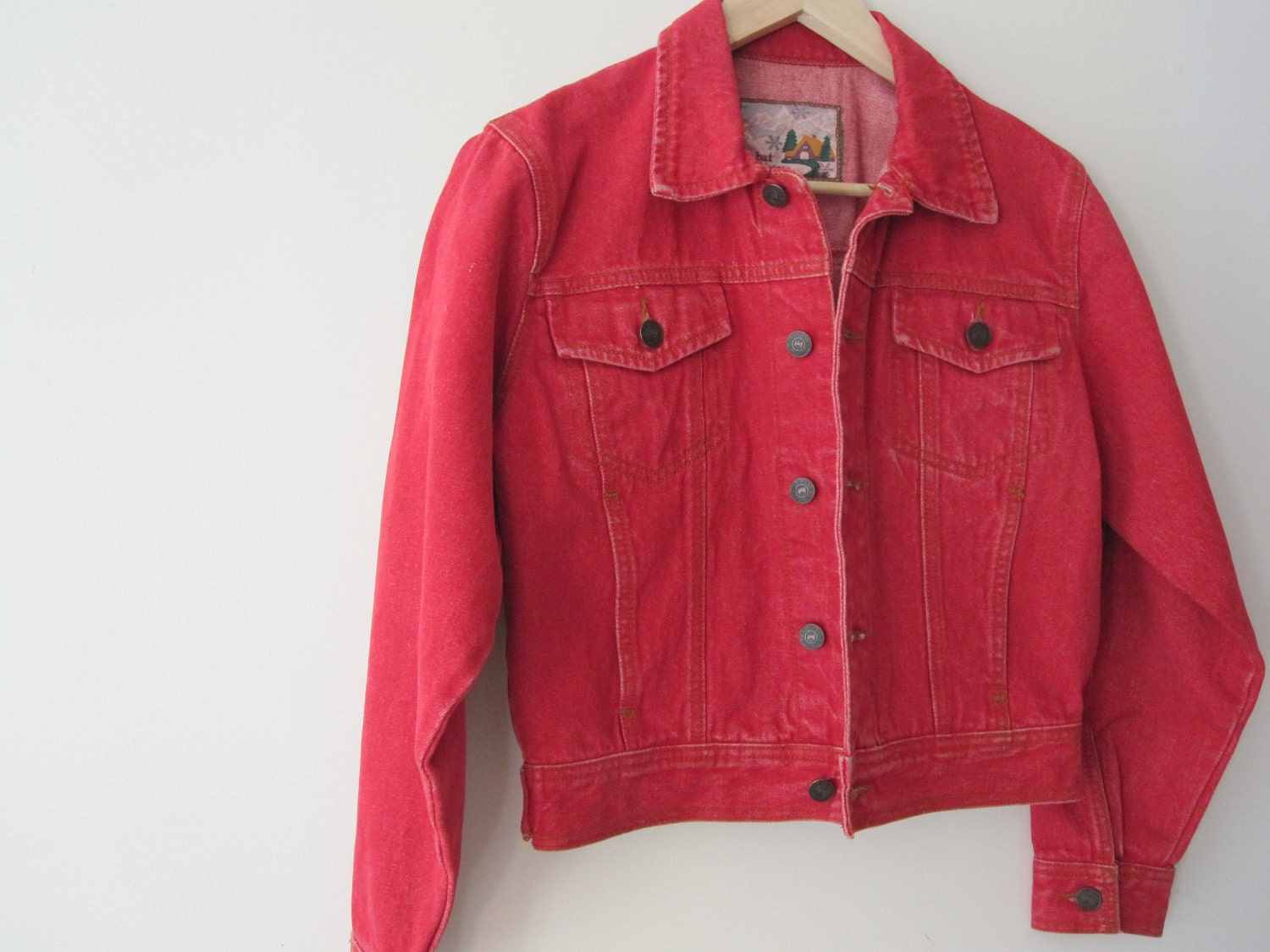 Lil Red - Vintage Red Trucker Denim Jacket