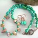 Tuscany Sky - Turquoise and Keshi Pearl Necklace