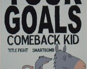 Set Your Goals screenprinted gigposter 2010