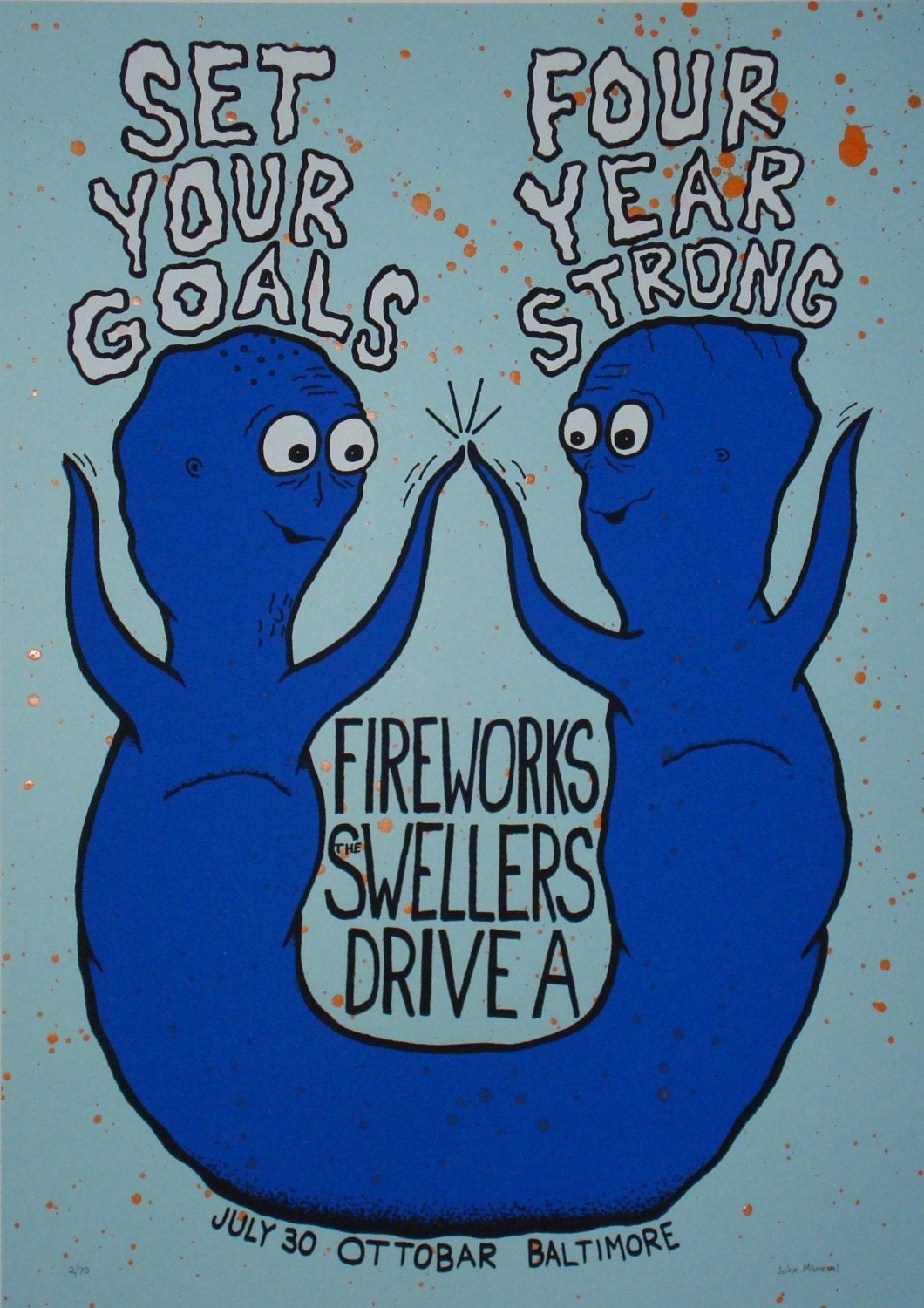 Set Your Goals/Four Year Strong Screenprinted gigposter