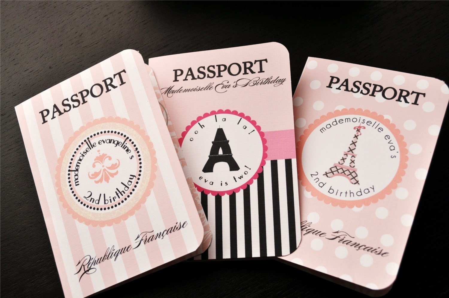 THE ORIGINAL Parisian Themed Passport Invitations - New Designs - Printable File by Papercandee