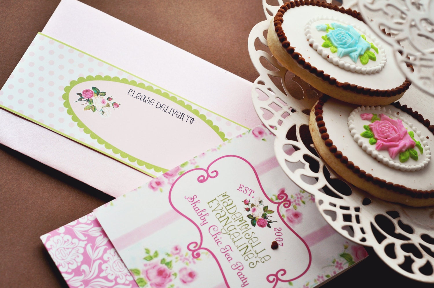 PRINTABLE Shabby Chic Vintage Tea Party Package - By Papercandee