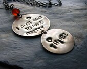 Stamped Brass Disc Pendant, I Just Want To Make Pretty Things