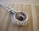 Small Pearl Pendant in Sterling Silver