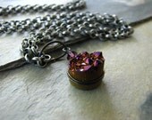 Purple Drusy Pendant Necklace