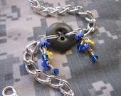 Military Button I love my Soldier Starry Night  Bracelet