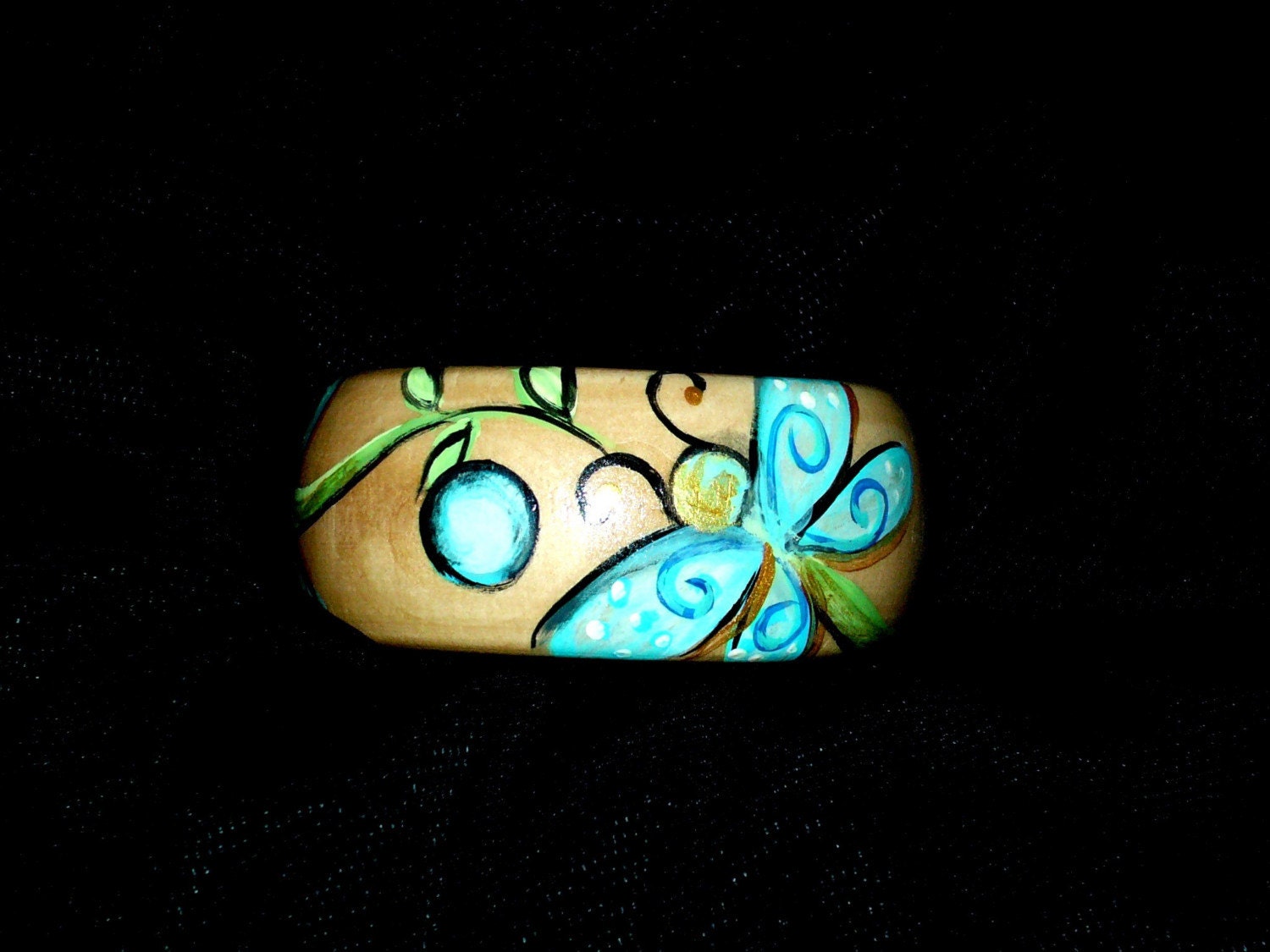 Dragonflies ( Hand Painted Wooden Bracelet)