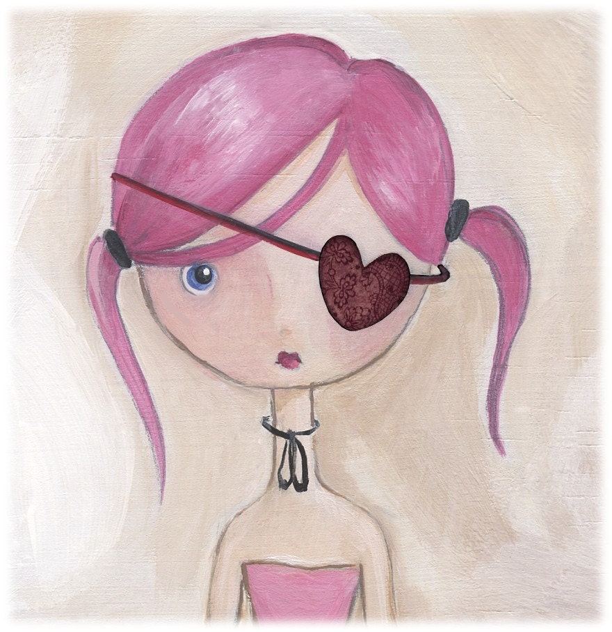 Cyber Monday SALE Buy 1 Print Get 1 50% off!! Damn Cupid Pink Girl Art Print
