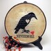The Raven decorative glass plate, original decoupage, home decor