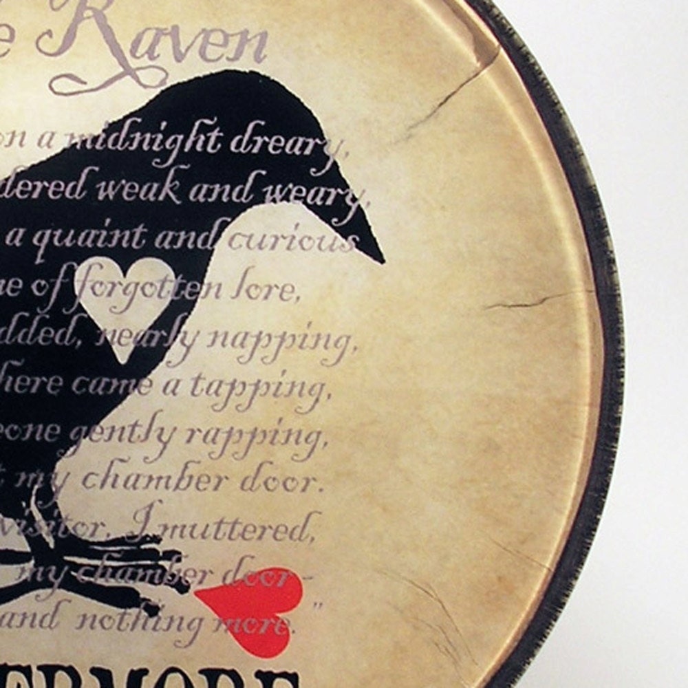 The Raven decorative glass plate, original decoupage, home decor