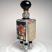 Sci-Fi Imagination Twain, original mixed media assemblage, geekery, recycled, robot, gift for him