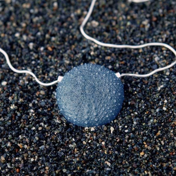 Sea Urchin Necklace Resin Pendant Necklace Modern Beach Jewelry