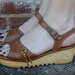 Blame it on my hippie heart, leather sandals with rubber platform sole