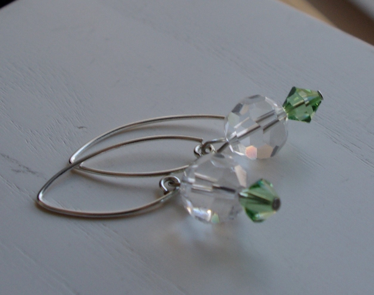 Stunning and classic sterling, crystal drop earrings GIFT WRAPPED