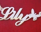 Silver Name Necklace with Butterfly, beautiful....look at the pics...ANY NAME