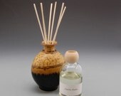 Reed Diffuser - Dark Brown and Golden Brown Porcelain Vase