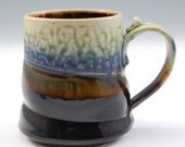 Mug - Ebony Brown, Blue and Fern Green