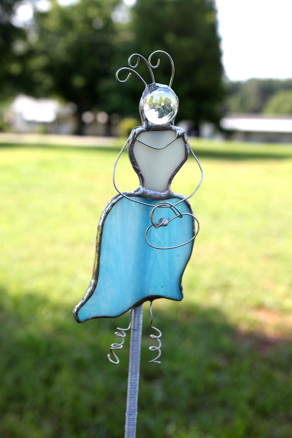 Feathery Fiona - Stained Glass Plant Poke