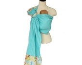 Baby Carrier Linen Banded Ring Sling - Botanical Garden - FAST SHIPPING - Instructional DVD Included