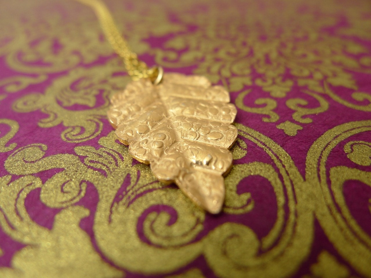 Rose Gold Leaf Necklace