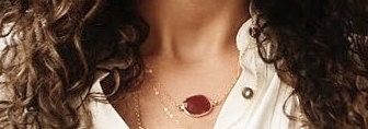 Faceted Bezel Set Carnelian in 22k Vermeil Gold Necklace