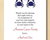 Beach Charity Favor Card