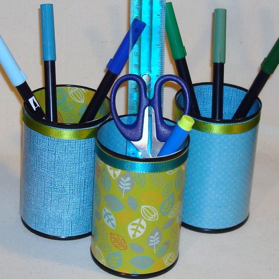 Turquoise and Lime Designer Can Set No. 013