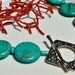 Turquoise and Coral Inspired Statement Necklace