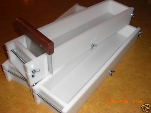 5/6 Lb Hdpe No Liner SOAP MOLD, MOLDS and Bar Cutter, Toll Free 1-877-890-0267 E.