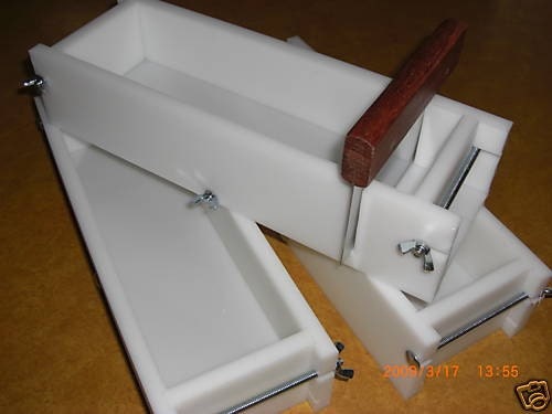 Soap mold 3 - 4lb wooden bar cutter & no liner soap molds wooden lids avail. toll free 1-877-890-0267 E.