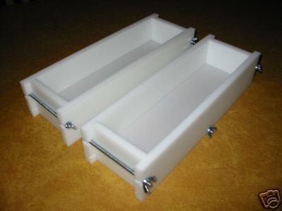Soap mold two 3-4 Lb No Liner Soap Molds Wooden Lids & Cutters Avail. 1-877-890-0267 E.