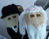 Bride and Groom Wedding Knit Golf Club Covers
