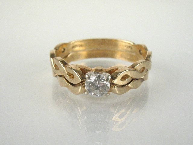 Vintage Diamond Wedding Set - 0.25 Carat