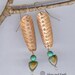 Turquoise Copper Tribal Earrings - Exotic Tribal Inspired Jewelry - Artisan Metalwork Earrings - Bohemian Tribal Jewelry