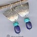 Oxidized Silver Jewelry, Sterling Silver Earrings with Turquoise & Lapis, Ethnic Tribal Jewelry, Turquoise Dangle Earrings