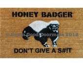 Honey Badger Don't Give a S--t- Door mat funny novelty outdoor houseware