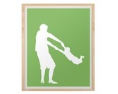 Custom silhouette portrait - giclee print Il_170x135