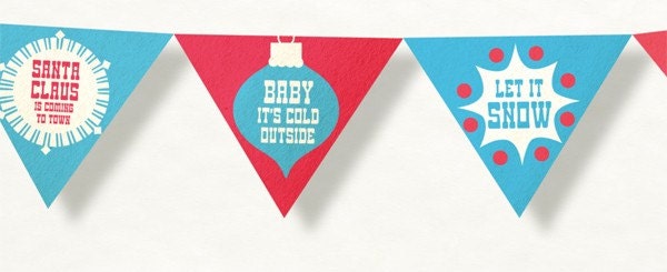 Christmas Garland Retro printable