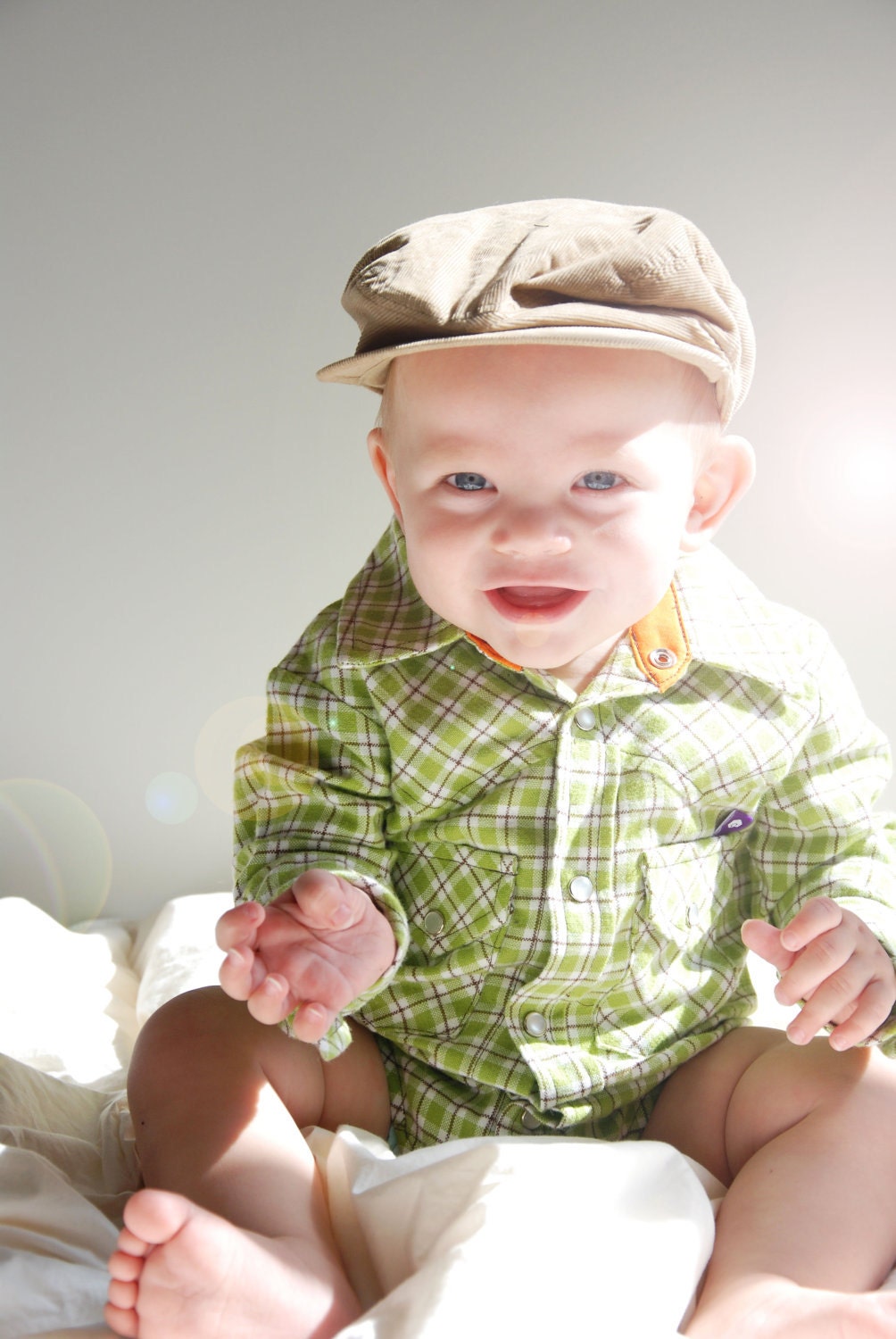 Colt Cowboy Onesie - Leaf Flannel 18-24 MTHS