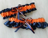 Bridal Garter Set Chicago Bears- Theme Wedding Garter Bridal Garter Sport Garter