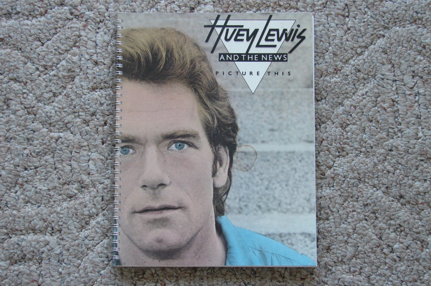 Huey Lewis Spiral Record Notebook