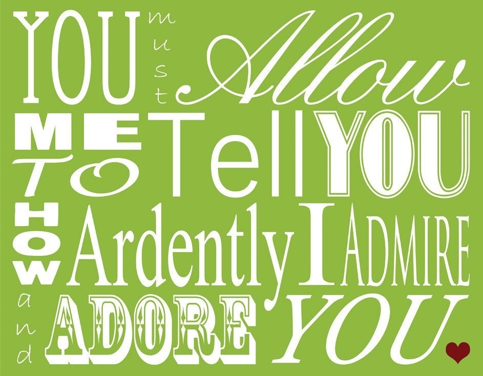 Pride and Prejudice ( 8x10 Fine Art Print ) in Green