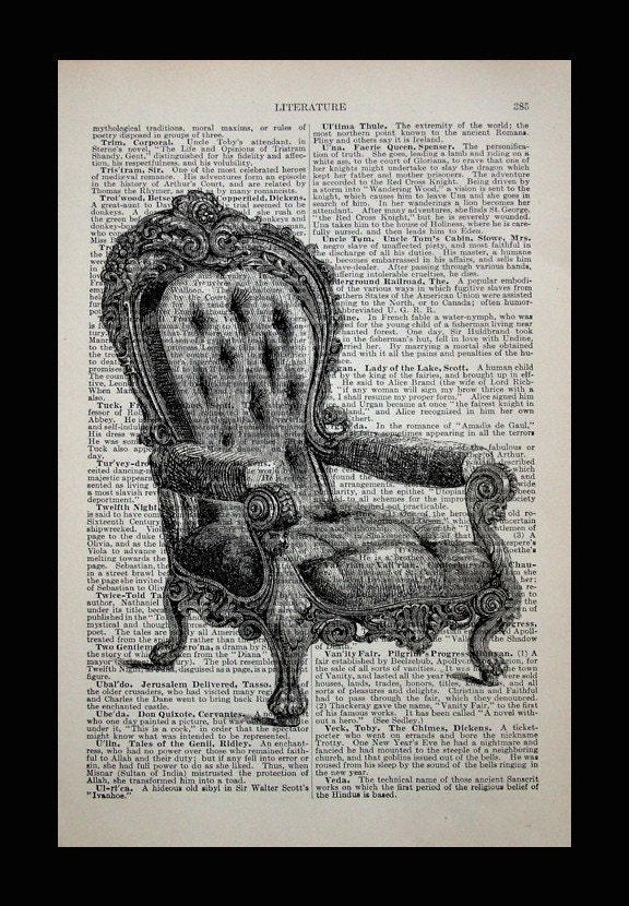 Work Like A Captain Play Like A Pirate Art Print on Vintage Dictionary Page - Buy 6 Get 2 , Price Includes Shipping