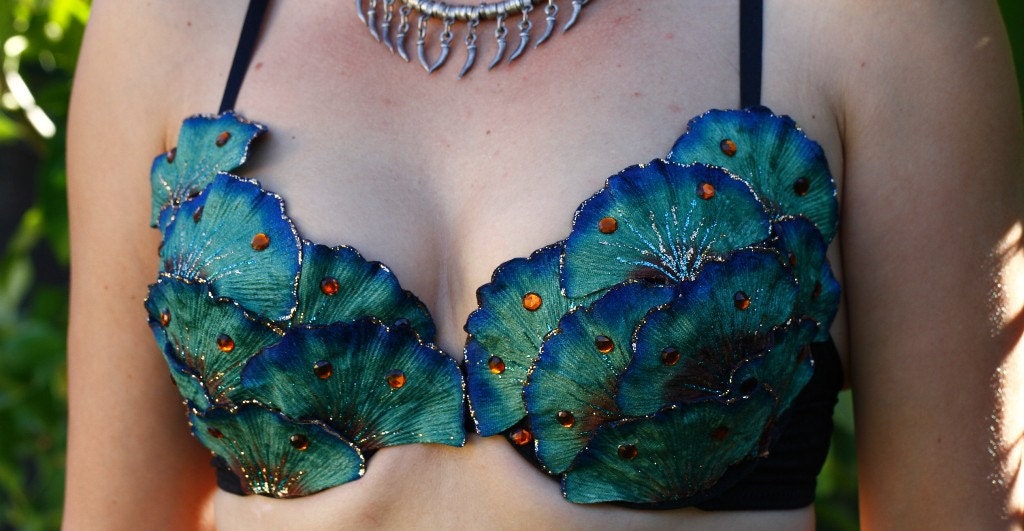 Beautiful Handmade Burlesque She Sells Sea Shells Bra - Limited Edition