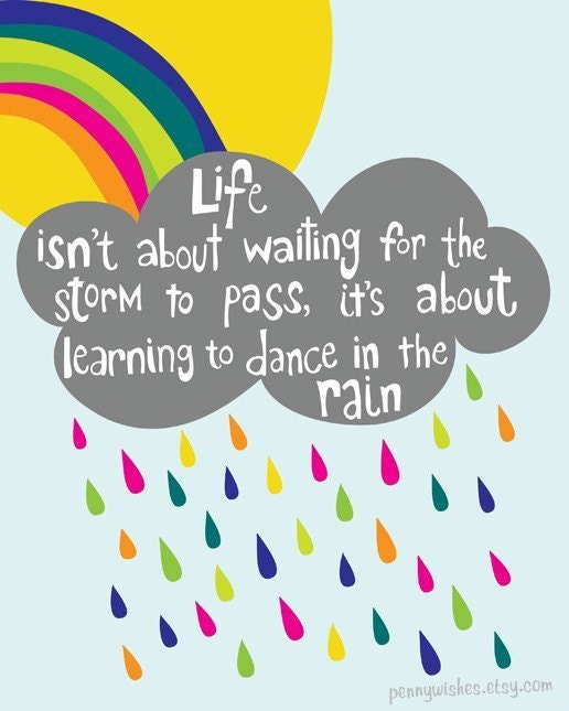 Dance in the Rain - 8x10 Art Print