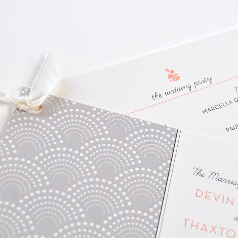dots wedding program