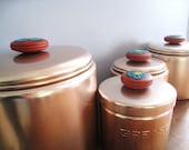 Copper Kitchen Canister Set Home and Living Kitchen Decor