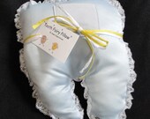 Tooth Fairy Pillow, girl, sparkle, lace, tooth shaped, light blue, 10 inch can customize