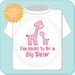 Big Sister Shirt, I'm Going to be a Big Sister Giraffe Tee Shirt, Cute Pink Giraffe Sister Shirt