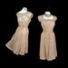 1950s Dress BOOK OF LOVE Chantilly Lace Nude Illusion Designer Couture Peggy Hunt Cocktail Wedding Gown s m